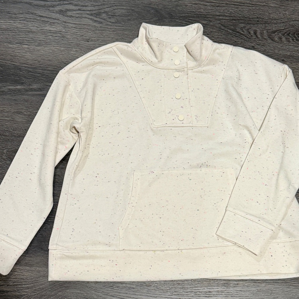 Talbots Cream Button-Up Sweater